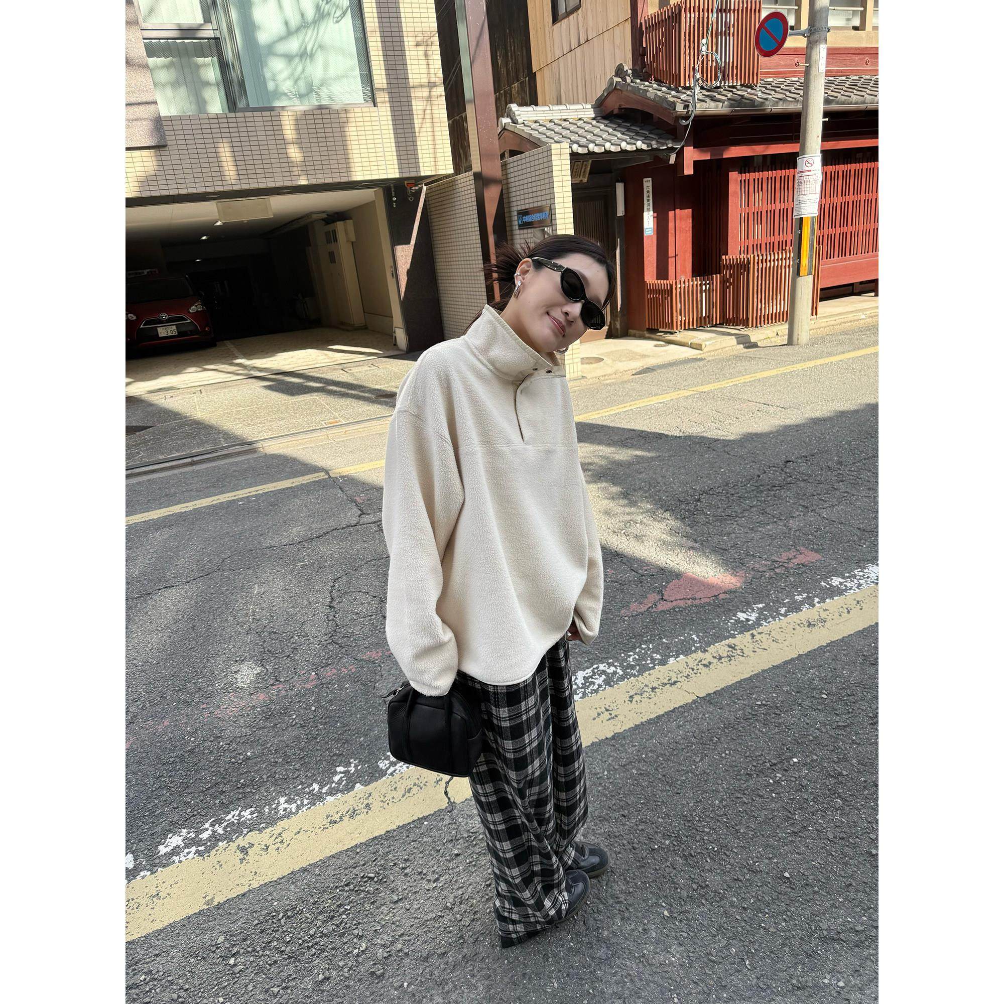 elielim 暖洋洋 自留！颗粒绒保暖休闲卫衣女新款冬宽松慵懒上衣