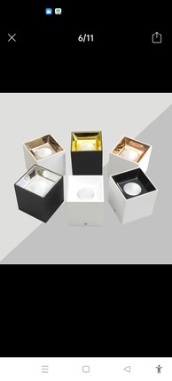 LED方形明装筒灯家用办公室酒店客厅走廊过道四方形聚光吸顶射灯