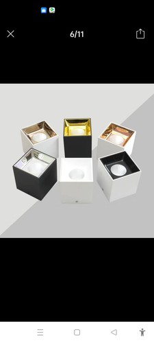 LED方形明装筒灯家用办公室酒店客厅走廊过道四方形聚光吸顶射灯