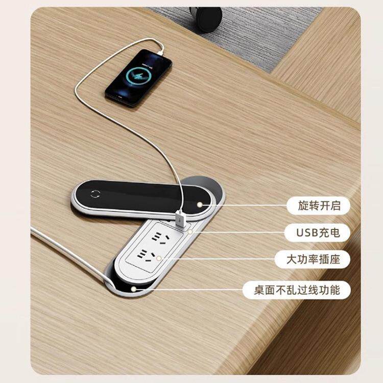 班台公桌2轻奢高级感简约现代2.米老板桌经理424办公室2桌.6主办