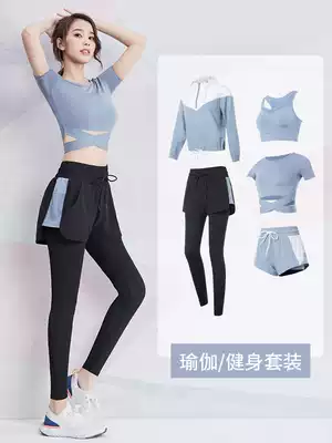 Yoga clothing women's gym running net red sexy fashion professional high-end summer temperament good-looking sports suit