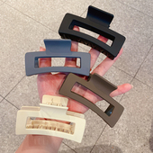 赵露思同款 哑光方形黑色鲨鱼刘海抓ins少女发夹百搭磨砂方抓夹