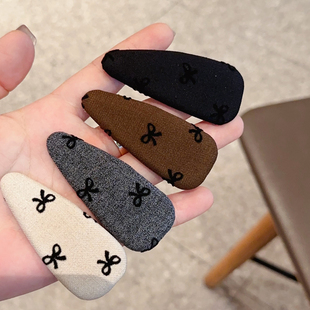 实用又貌美~布艺蝴蝶结BB夹前额发夹刘海夹小夹子头饰发少女顶夹