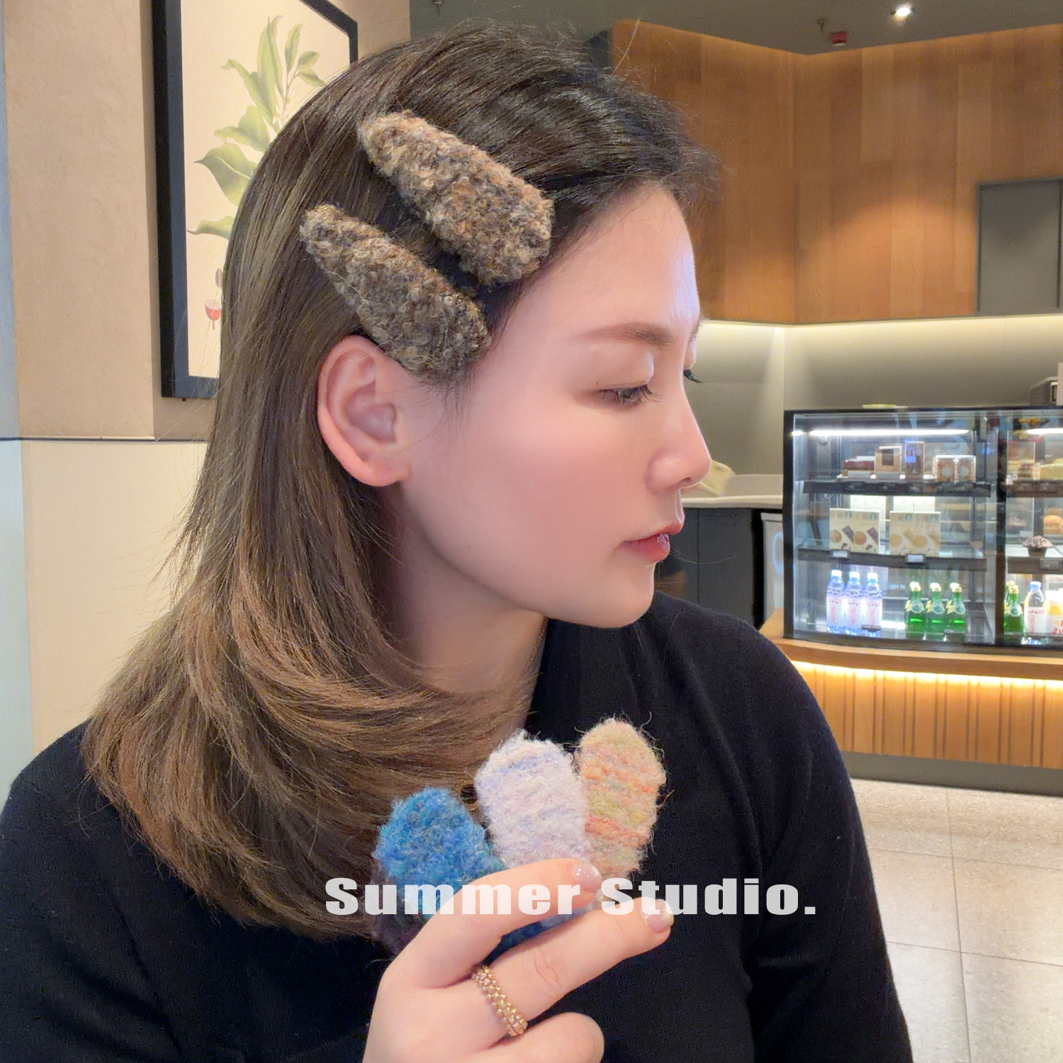 前额碎发刘海夹可爱夹子头饰