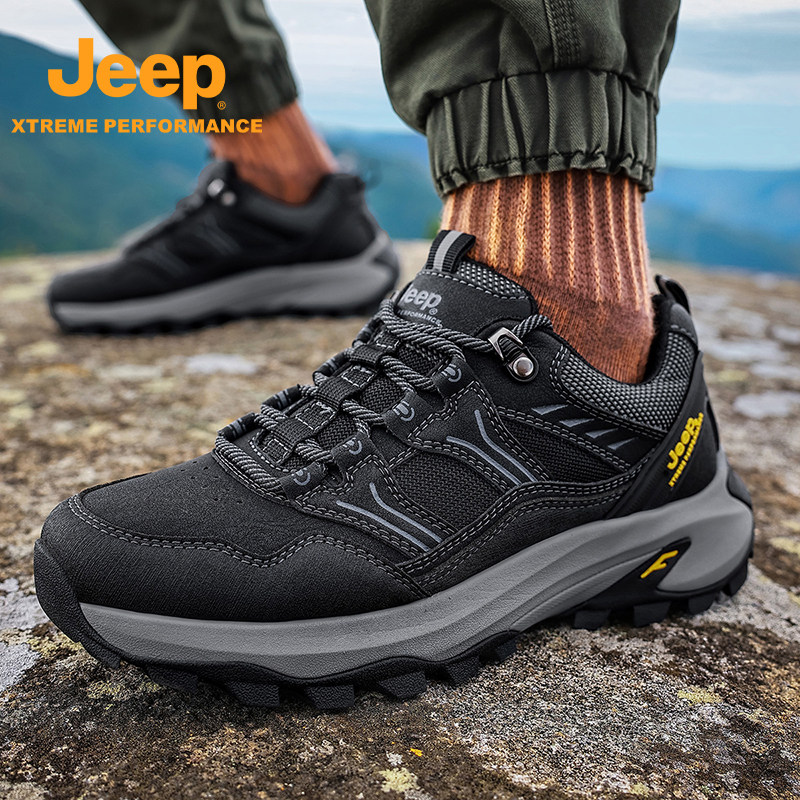 jeep吉普男鞋冬季防滑耐磨户外休闲运动鞋轻便爸爸鞋子徙步登山鞋