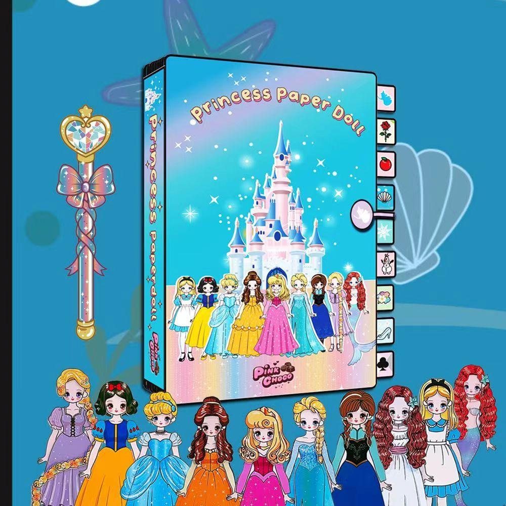 豆苗公主安静书新款免裁剪梦珂公主美人鱼安静书儿童6到12岁diy手