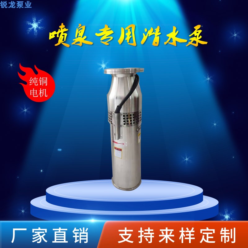 千瓦不锈钢三相景观喷泉泵