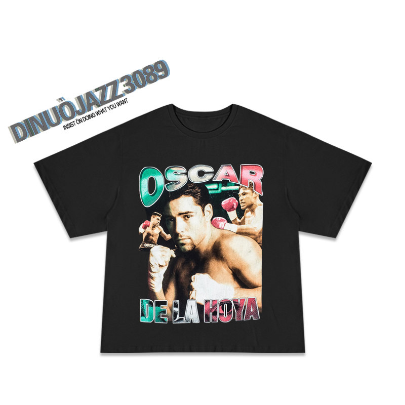 Europe and America Occupation Boxing Player Della Hoya Portrait printing os Easy Short sleeved T-shirt Chaopai clothesin the Men's clothing, T-shirt  category - from Buy2taobao.com to provide professional Taobao agent buy service