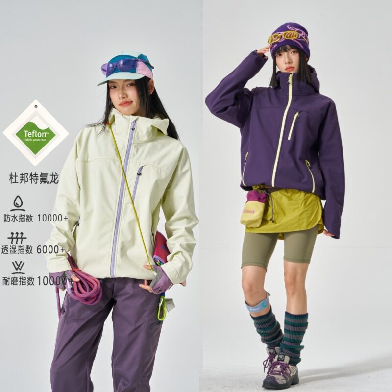 2026新款冬季软壳冲锋衣女户外防风防水软壳衣男三防加绒保暖外套