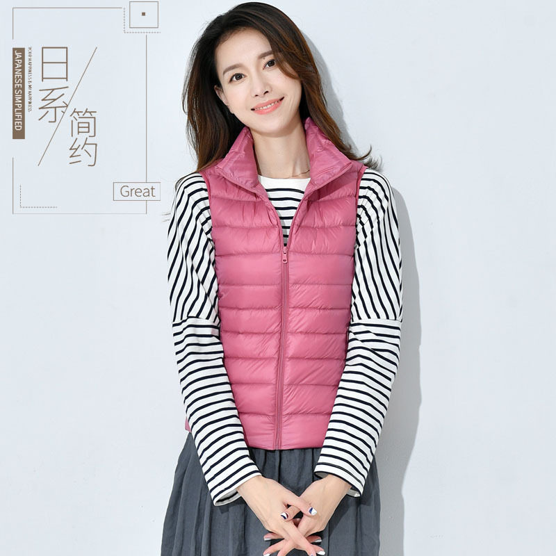 2026新款羽绒马夹女短款羽绒背心女轻薄羽绒马甲女冬坎肩女外套女