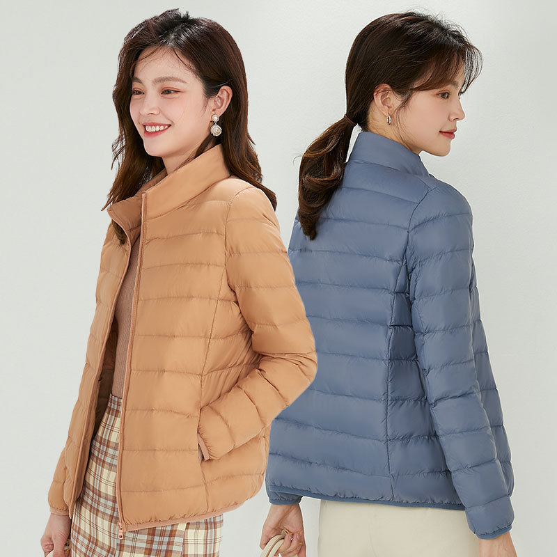 2026新款90绒羽绒服女连帽轻薄短款大码轻便洋气白鸭绒外套羽绒服