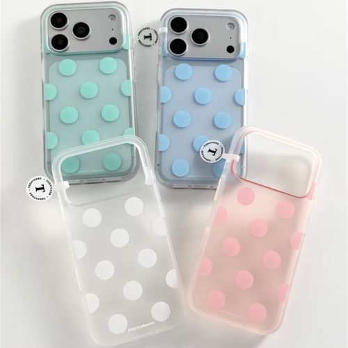 加尔 夏日磨砂半透多巴胺波点适用苹果17ProMax手机壳iphone15新款16pro女款16创意15pro防摔17pro硅胶保护套