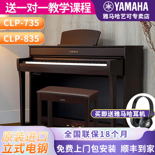家用88键重锤进口835 WH高端成年专业立式 雅马哈电钢琴CLP 735B