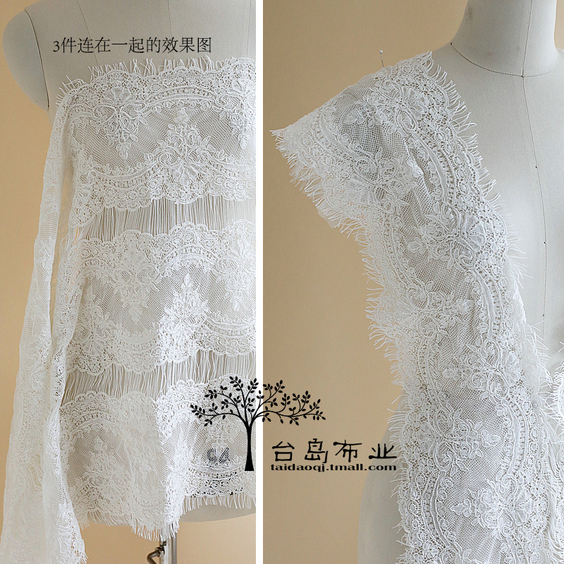 台岛车股宫廷双边布料婚纱刺绣