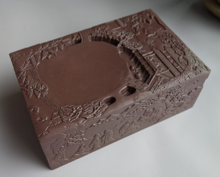特价文房四宝端砚 6寸老宋坑“兰亭”端砚台A 15.5cmx10cmx6cm_虎窝淘