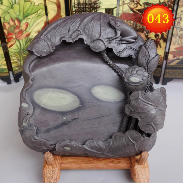 特价手工雕端砚文房四宝书法绘画精美礼品石眼绿端紫端实用端砚台