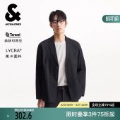 上衣 纽扣百搭长袖 杰克琼斯男装 冬西服宽松多口袋纯色日常通勤款