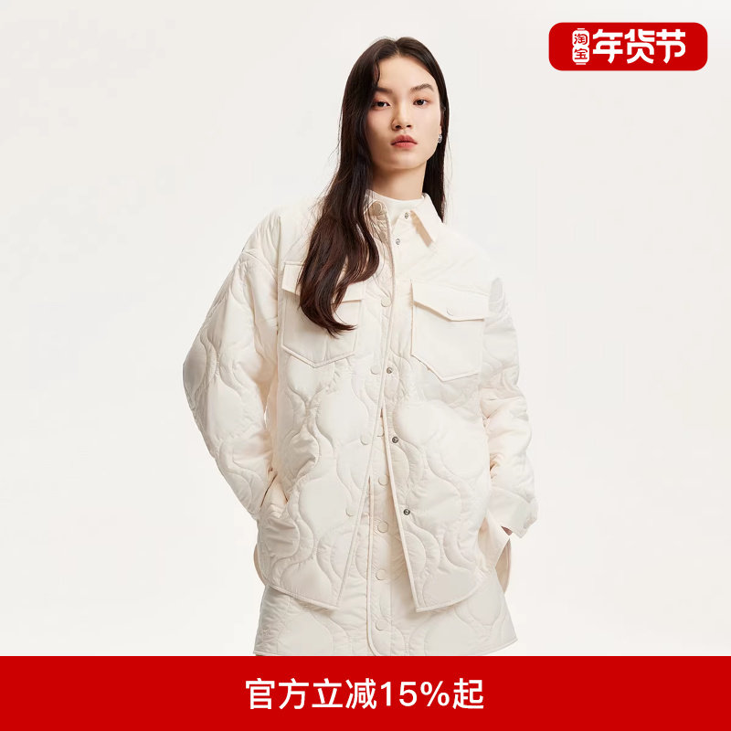 绫致Vero Moda棉服外套女25冬新美式宽松休闲衬衫棉服半裙套装,女装/女士精品,棉衣/棉服,淘宝优惠券,粉丝福利购,淘宝优惠卷