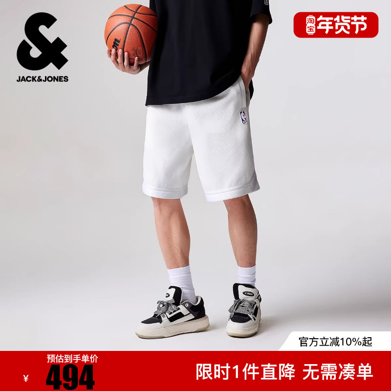 杰克琼斯男装冬新款NBA联名湖人队潮流宽松运动风短裤五分裤,男装,短裤,淘宝优惠券,粉丝福利购,淘宝优惠卷