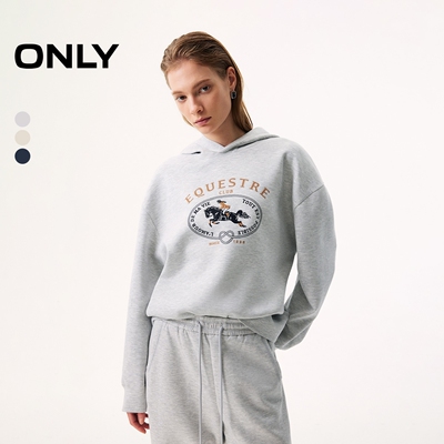 ONLY2026春季新款oversize版型落肩袖连帽长袖卫衣女|12619S002