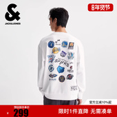 杰克琼斯男装 潮流球队图案印花款 NBA联名长袖 卫衣上衣宽松时尚