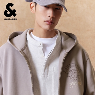 【NBA联名款克里夫兰骑士队】杰克琼斯男装卫衣刺绣图案宽松