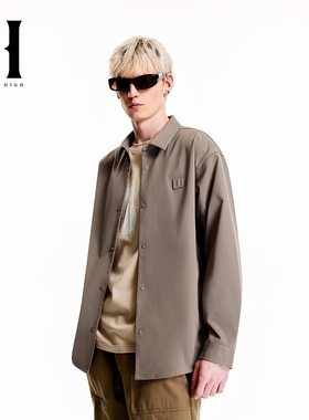 SEASON HIHG冬季时尚出街宽松舒适简约风潮上衣长袖衬衫外套男装