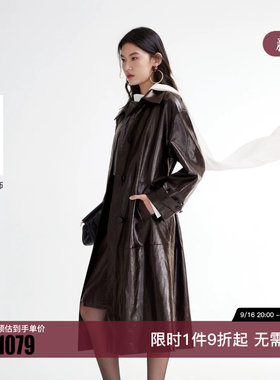 绫致Vero Moda风衣女2026秋季新款腰带袖口系袢插兜亮面外套