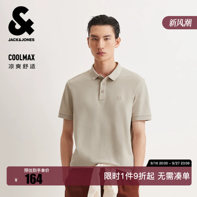 绫致【COOLMAX】杰克琼斯男装polo衫春季新款简约刺绣短袖