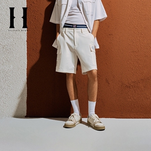 夏NFL联名NFL旧金山49人队潮流休闲短裤裤子男装