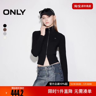 新款 女 百搭保暖小高领显瘦短款 针织衫 12543A002 开衫 ONLY2025冬季