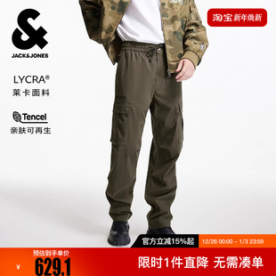 刺绣贴袋宽松直筒裤 冬冬2025年新款 子 休闲裤 杰克琼斯男装