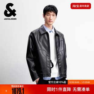 时尚 新款 印花纯色宽松翻领外套上衣 夹克春季 杰克琼斯BSQ联名男装