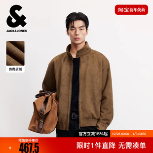 潮 型加厚保暖2025年新款 杰克琼斯男装 棉服棉衣仿麂皮绒宽松版