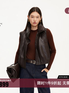 绫致Vero Moda羽绒服女2026秋90白鸭绒底摆抽绳羽绒马甲