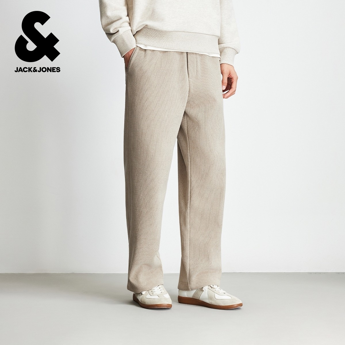 杰克琼斯男装卫裤春季新款简约舒适纯色加绒内里长裤宽松松紧裤子,男装,卫裤,淘宝优惠券,粉丝福利购,淘宝优惠卷