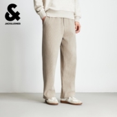 宽松松紧裤 杰克琼斯男装 子 新款 简约舒适纯色加绒内里长裤 卫裤 春季