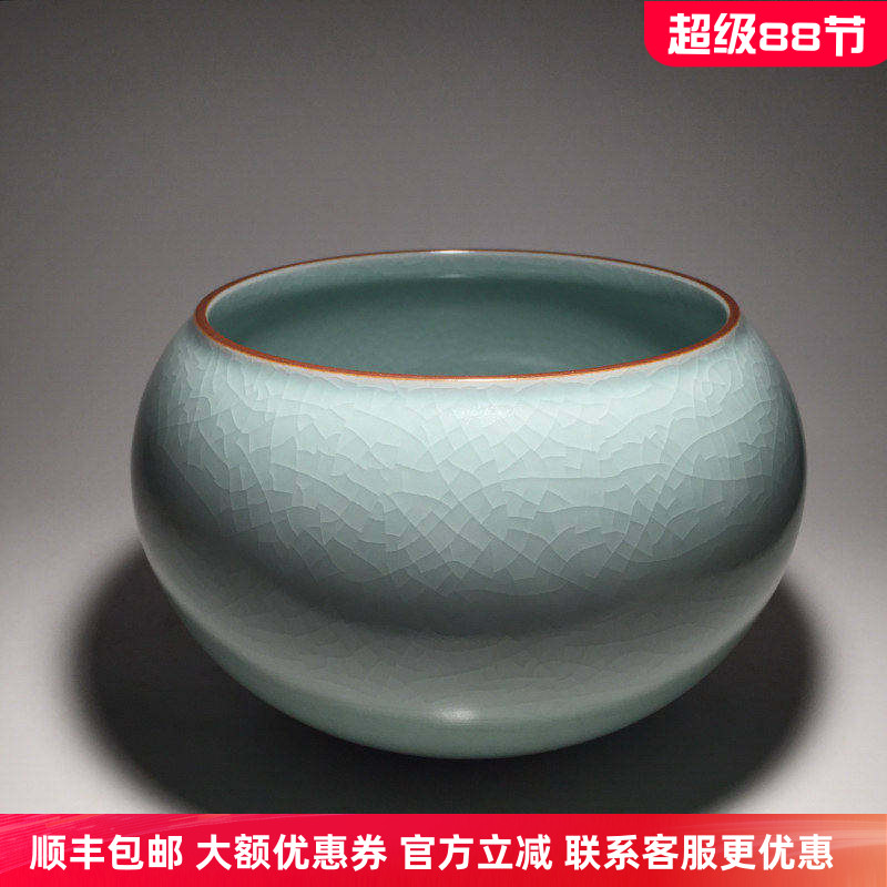台湾水洗豆青釉功夫茶具