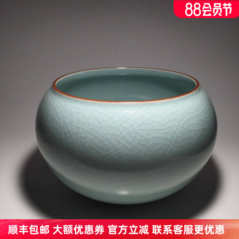 台湾水洗豆青釉功夫茶具