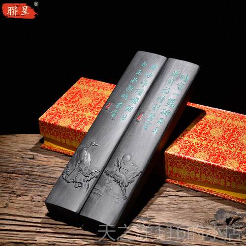 正品心镇纸镇尺 砚石1作文房四制宝书法用品 歙砚水波纹书镇创意