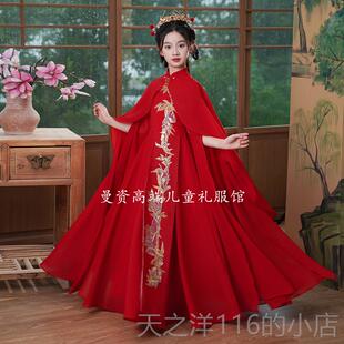 正品新款女童国风古筝演出服古典长民裙艺考舞表演乐独奏台中独唱