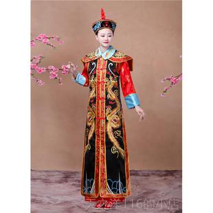 正品清朝皇服后服装古装服满族女皇太后王贵妃格格朝女慈禧演出写