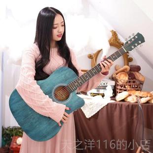正品41寸民谣吉他初学器者男女学生38寸新手入门吉习练成人木它乐