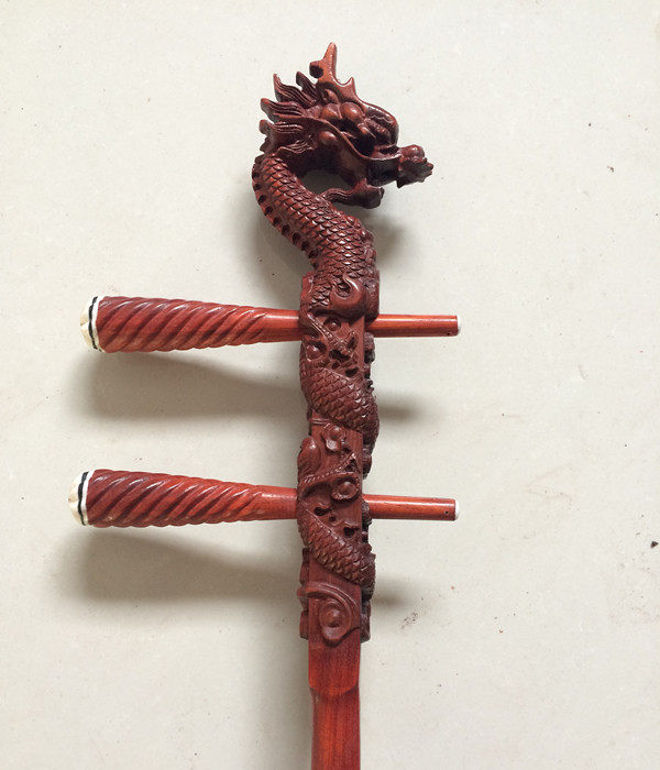 正品专业演奏红木红花梨弯头盘龙大低胡低音二胡乐器厂家直销