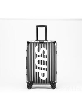 正品定制logo2全铝镁合金红色女行李箱4寸u拉男旅行箱sp杆箱20登