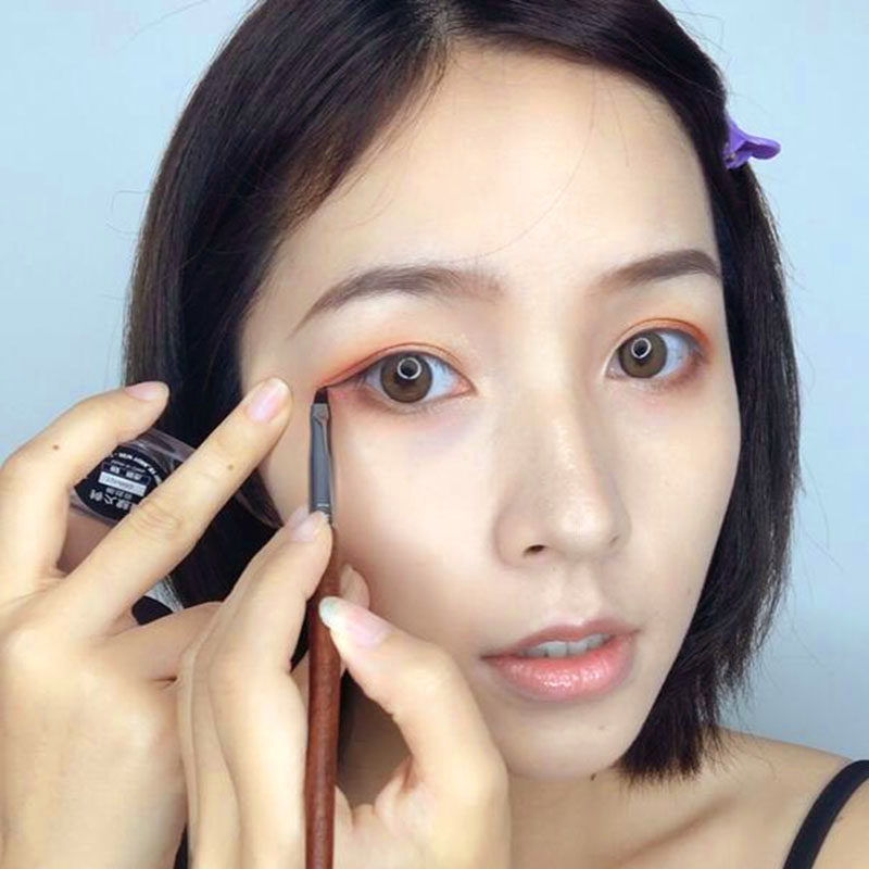 眼线膏专用刷眼线刷扁平尖头遮瑕图片