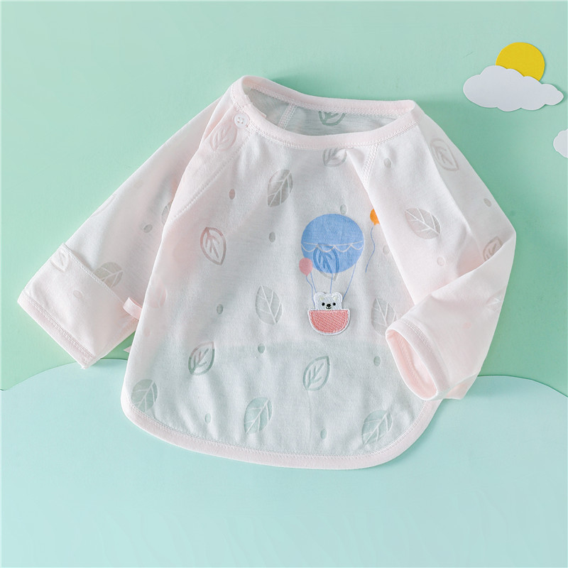 半背衣初生婴儿夏季薄款上衣无骨