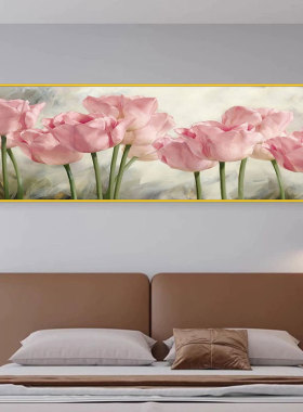 北欧ins唯美油画风鲜花墙贴画卧室墙画客厅沙发背景墙自粘装饰画