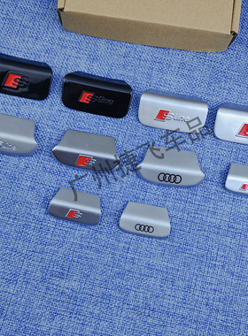 适用奥迪A4la6方向盘贴标Q3Q5L内饰改装车标Q2A3A6L车内装饰用品