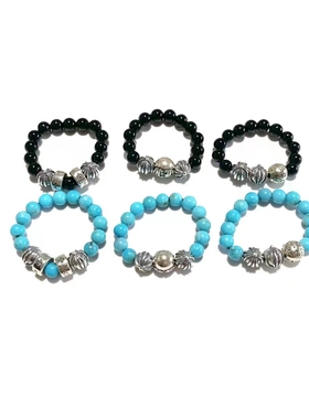 4mm戒指珠子925银指环